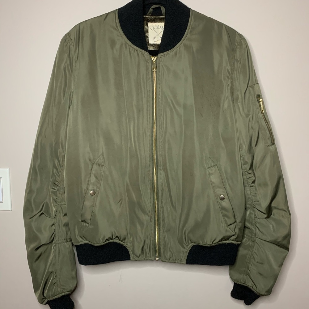 Olive Green Bomber Jacket